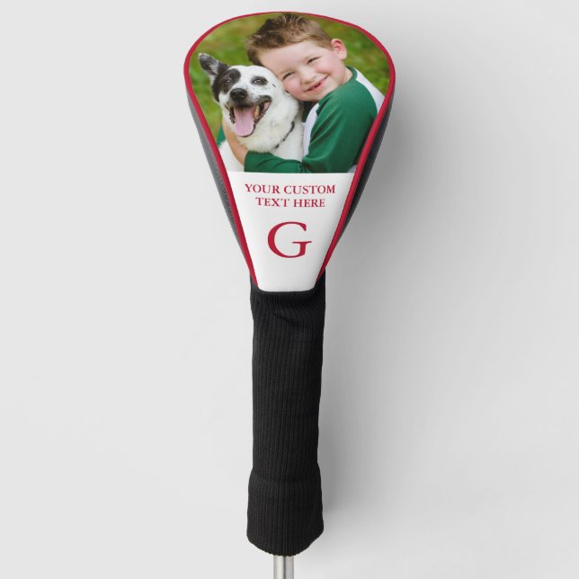 Funda Para Palo De Golf Foto personalizado Monogramada Foto personalizada  (Anverso)