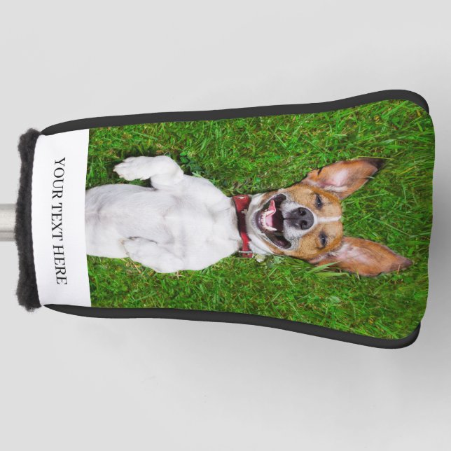 Funda Para Palo De Golf Foto personalizado y texto personalizado (Anverso)
