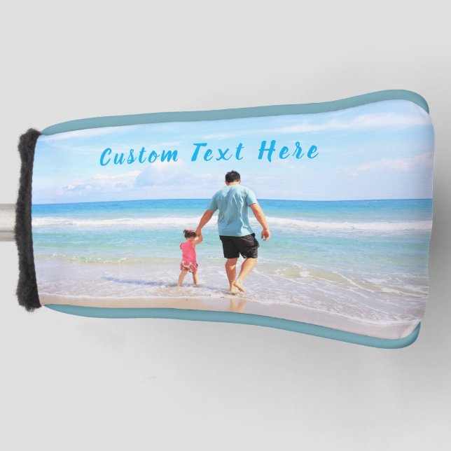 Funda Para Palo De Golf Foto personalizado y texto regalo para papá de cub (Anverso)