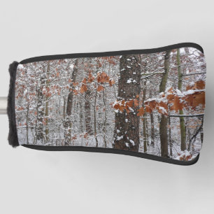 Funda Para Palo De Golf Fotografía de naturaleza invernal de robles cubier
