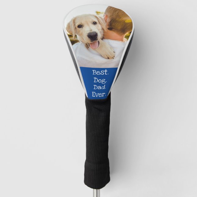 Funda Para Palo De Golf Fotografía del perro mejor perro del mundo azul  (Anverso)