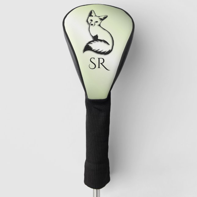Funda Para Palo De Golf Fox plateada en verde (Anverso)
