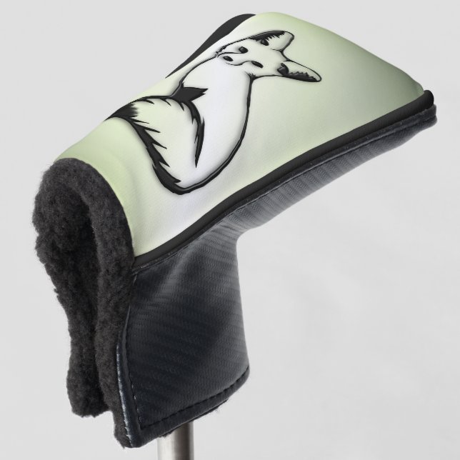 Funda Para Palo De Golf Fox plateada en verde (Anverso 3/4)