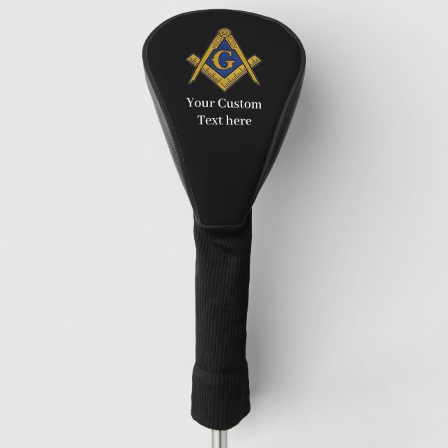 Funda Para Palo De Golf Freemason Square y Compass Masonic Gift Golfer (Anverso)