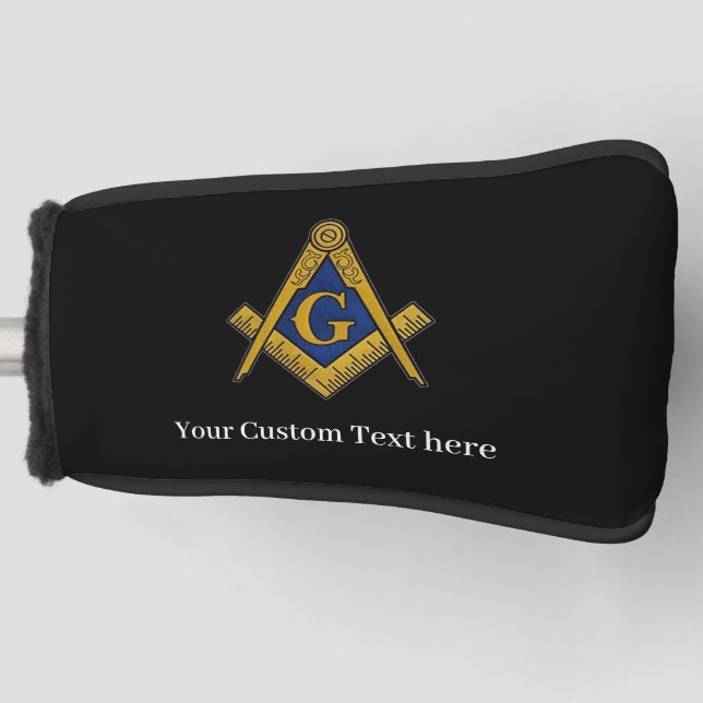 Funda Para Palo De Golf Freemason Square y Compass Masonic Gift Golfer (Anverso)