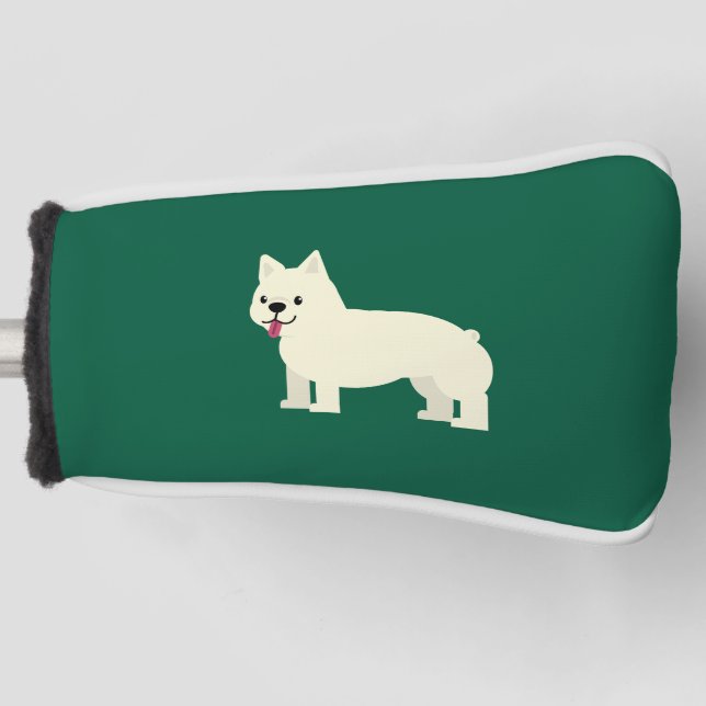 Funda Para Palo De Golf Frenchie Lover Green (Anverso)