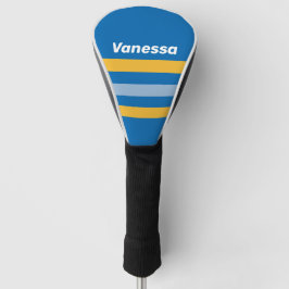 Funda Para Palo De Golf Frente al mar con rayas y nombre
