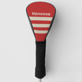 Funda Para Palo De Golf Frisas Retro Crimson Tres a lo Ancho con Nombre