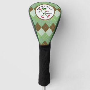 Funda Para Palo De Golf Frog Golfing Grip It y Ribit Green Brown Argyle