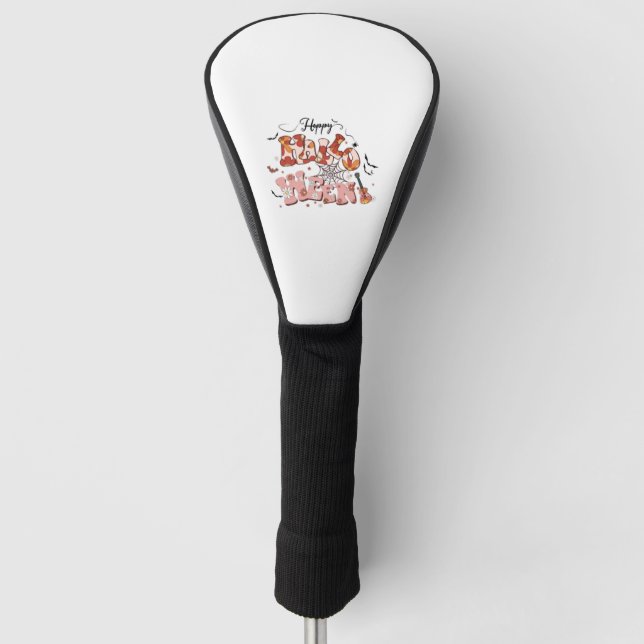 Funda Para Palo De Golf Fun Halloween diseña Feliz Retro de Halloween (Anverso)