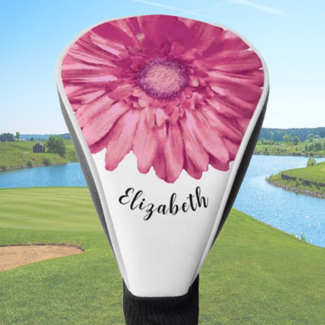 Funda Para Palo De Golf Fun rosa margarita flor nombre personalizado señor (Subido por el creador)