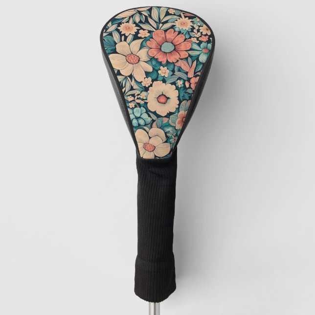 Funda Para Palo De Golf Funda de almohada de flores bohemias (Anverso)