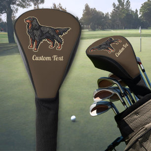 Funda Para Palo De Golf Funda de cabeza de golf de Gordon Setter Ilustraci