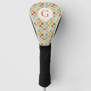 Funda Para Palo De Golf Funda para driver de golf CRAZY QUILT + Inicial