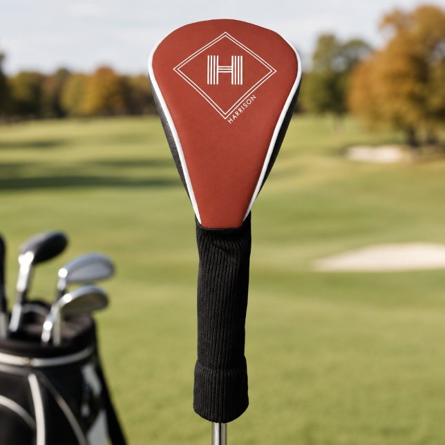 Funda Para Palo De Golf Funda para driver de golf | Monograma geométrico m (Subido por el creador)