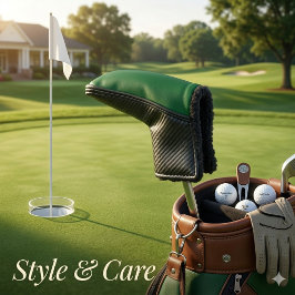 Funda Para Palo De Golf Funda para putter de golf verde bosque clásica con