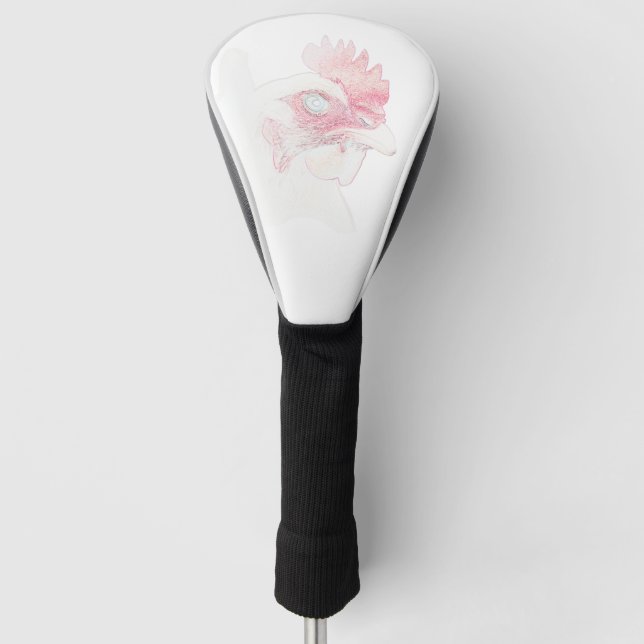 Funda Para Palo De Golf Funky Chicken Hen Rooster Head (Anverso)