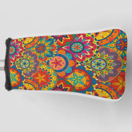 Funda Para Palo De Golf Funky Retro Colorido Patrón de Mandala