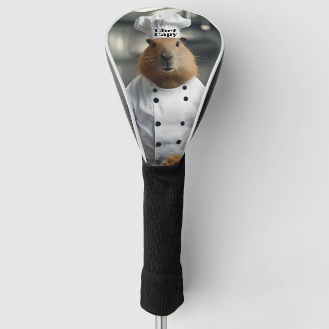 Funda Para Palo De Golf Funny Capybara Chef (Anverso)