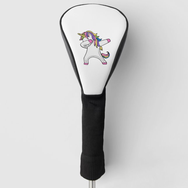 Funda Para Palo De Golf Funny Dabbing Unicorn (Anverso)