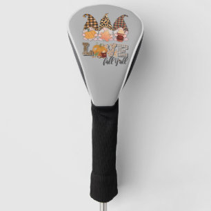 Funda Para Palo De Golf Funny Gnome ama la caída, temporada de calabaza