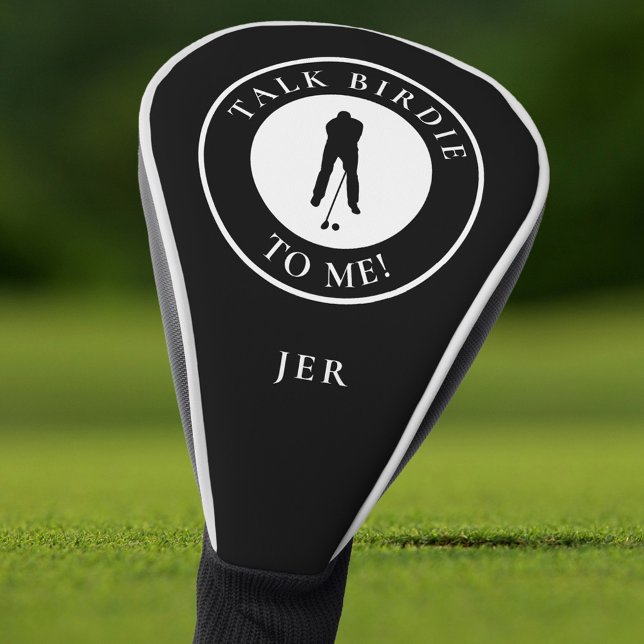 Funda Para Palo De Golf Funny Golfer Saying Custom Monogram Black (Funny Golfer Saying Custom Monogram Black Golf Head Cover)