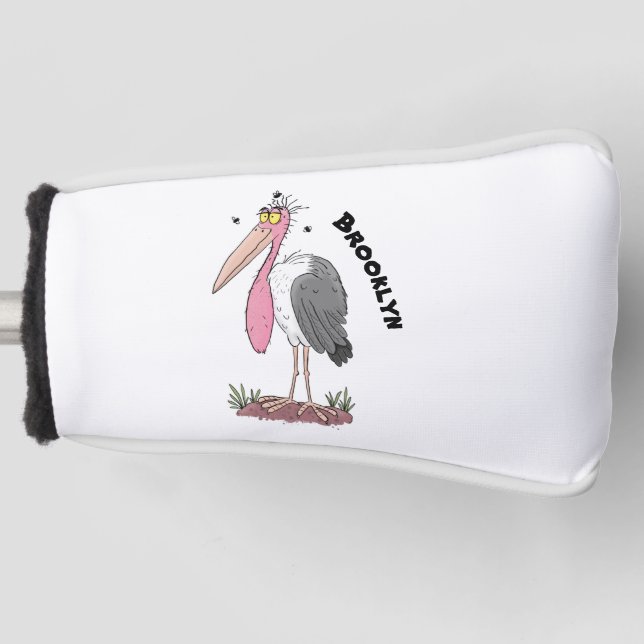 Funda Para Palo De Golf Funny marabou stork personalizado (Anverso)