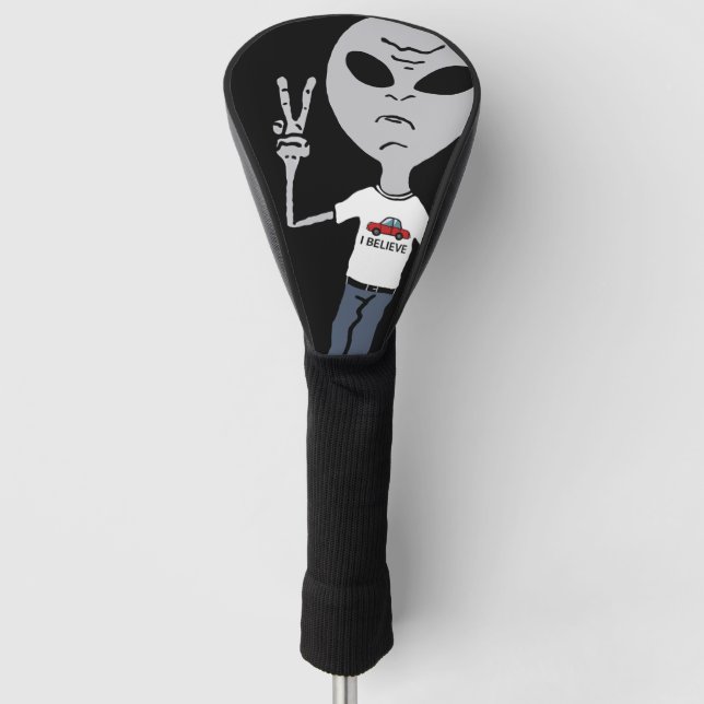 Funda Para Palo De Golf Funny Peace Alien (Anverso)