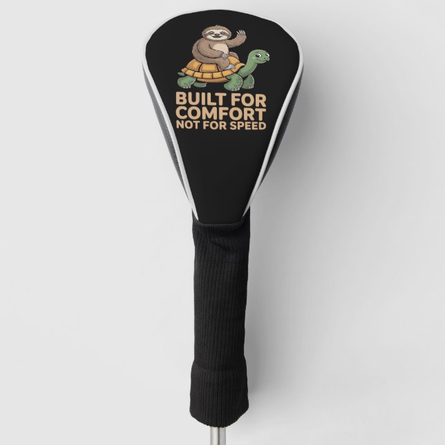 Funda Para Palo De Golf Funny Sloth Riding Turtle (Anverso)