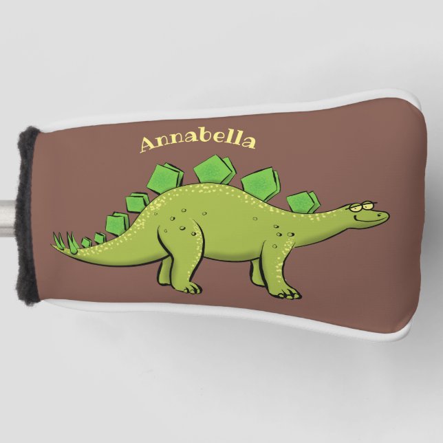 Funda Para Palo De Golf Funny stegosaurus dinosaur personalizado (Anverso)