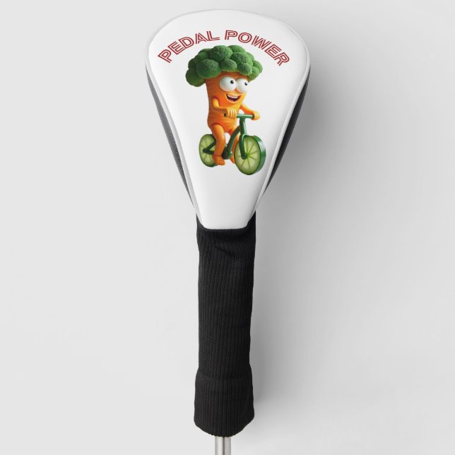 Funda Para Palo De Golf Funny Veggie Rider (Anverso)