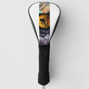 Funda Para Palo De Golf Fusión de fantasía de Halloween Arte Cabeza de pal