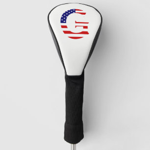 Funda Para Palo De Golf G Monograma sobrepuesto en el documento de bandera