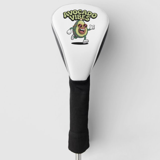 Funda Para Palo De Golf Gafas divertidas Aguacate (Anverso)