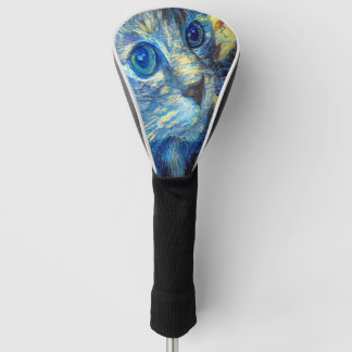Funda Para Palo De Golf Gato Azul Claro