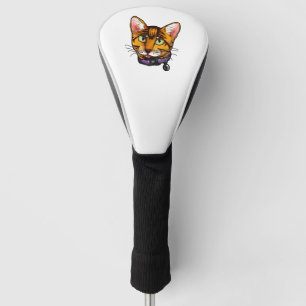 Funda Para Palo De Golf Gato bengalí gatos Kitty Personalizado Face Love l