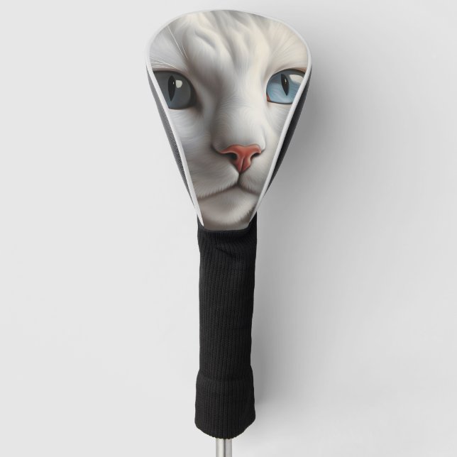 Funda Para Palo De Golf Gato blanco (Anverso)