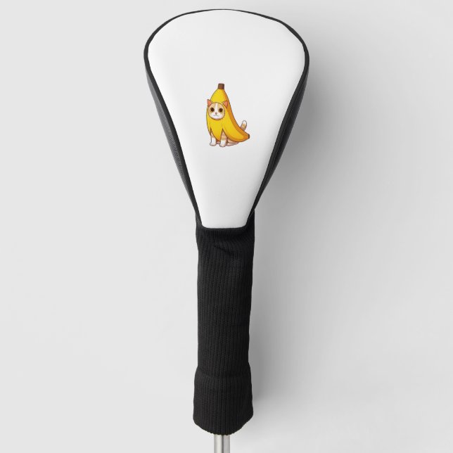 Funda Para Palo De Golf Gato con traje bananero (Anverso)