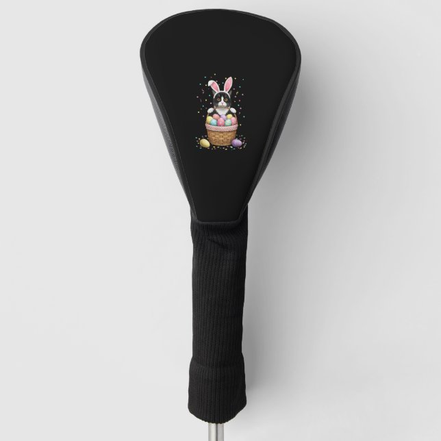 Funda Para Palo De Golf Gato Conejo Orejas Huevos Meowy Easter Rabbit Love (Anverso)