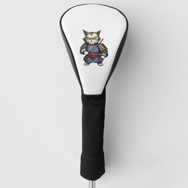 Funda Para Palo De Golf Gato de Samurai #15 (Anverso)