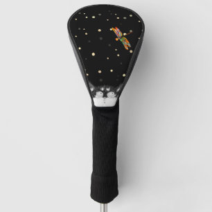 Funda Para Palo De Golf Gato de Tuxedo sorprendido por libélula