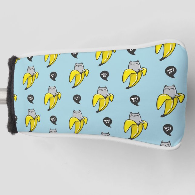 Funda Para Palo De Golf Gato en banana (Anverso)