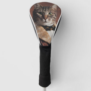 Funda Para Palo De Golf Gato en la Chaqueta de Fumar
