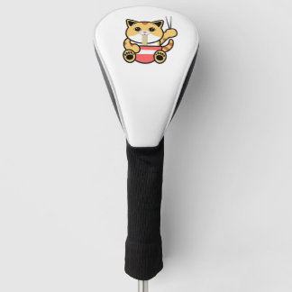 Funda Para Palo De Golf Gato gracioso comiendo ramen