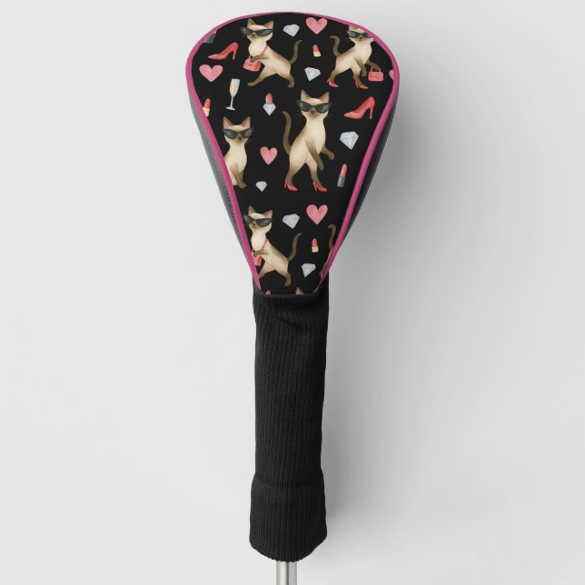 Funda Para Palo De Golf Gato inventado ARTISTA para mujer Chica Lady gatos (Anverso)