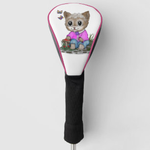 Funda Para Palo De Golf Gato Kitty y mariposa