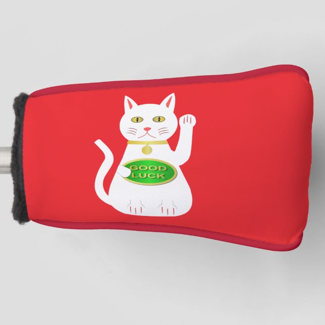 Funda Para Palo De Golf Gato Lucky Oriental (Anverso)