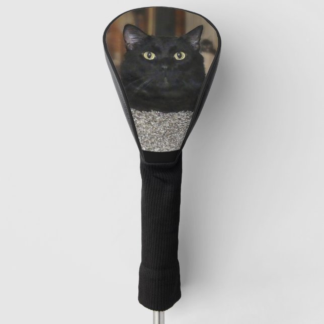 Funda Para Palo De Golf Gato Negro (Anverso)
