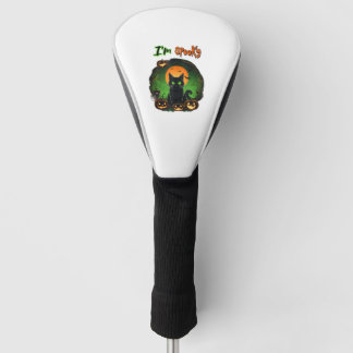 Funda Para Palo De Golf Gato negro espeluznante divertido de Halloween Cal