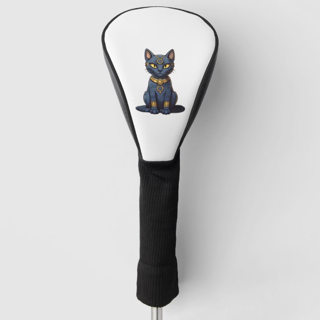 Funda Para Palo De Golf Gato negro faraón (Anverso)